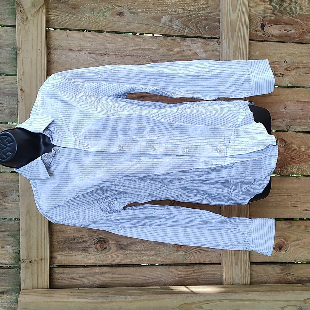 Theory Striped Button Down Shirt